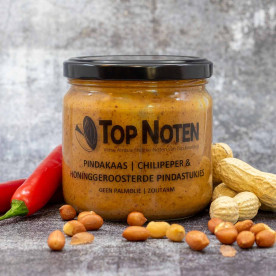 Pindakaas chilipeper & honing gebrande pindastukjes